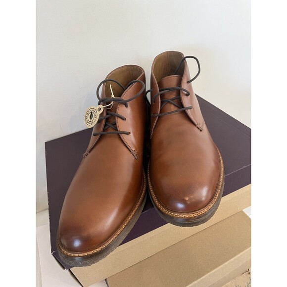 New Johnston & Murphy Calder 20-7280 Mahogany Leather Men Sz 13 Boots Crepe Sole main image 8